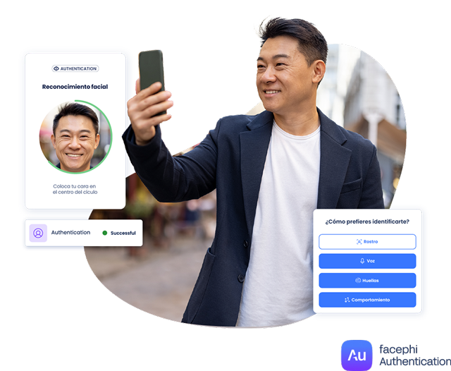User with Facephi Authentication application
