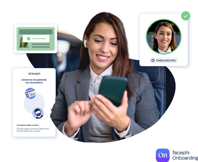 User with Facephi Onboarding application