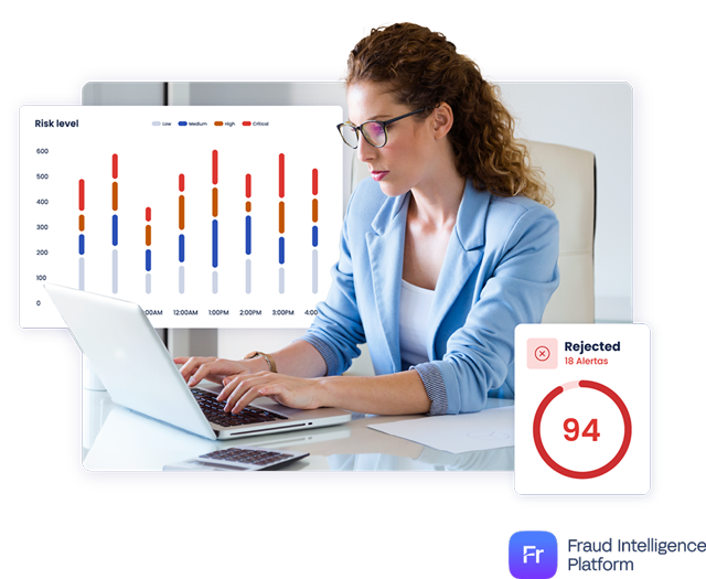 User with Facephi Fraud Intelligence application