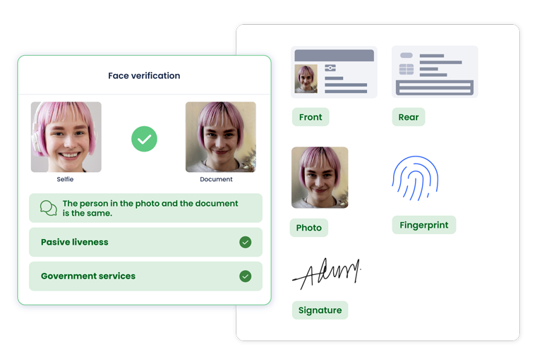 Two graphs show the capture of several fields with OCR, in an official document