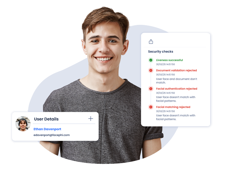 User who has not passed security checks to verify identity