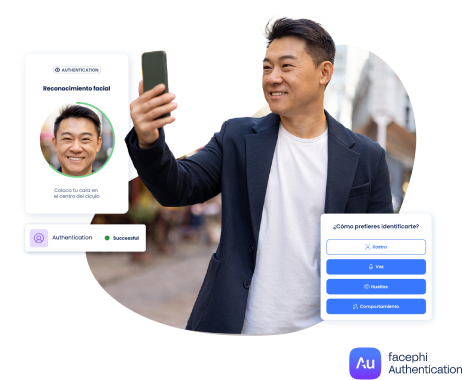 Usuario con la aplicación Facephi Authentication