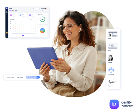 Usuaria con la aplicación Facephi Identity Platform