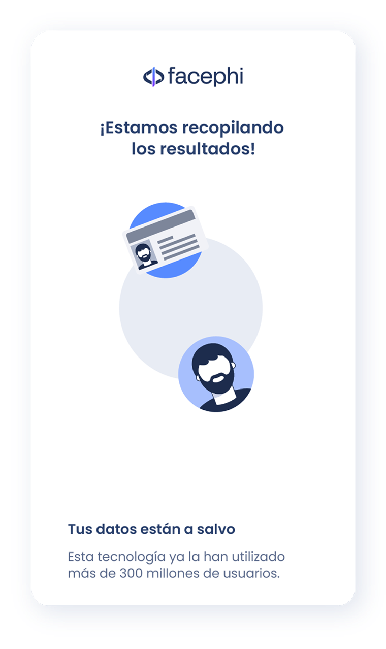 Dibujo que muestra el segundo paso del proceso de reconocimiento facial biométrico