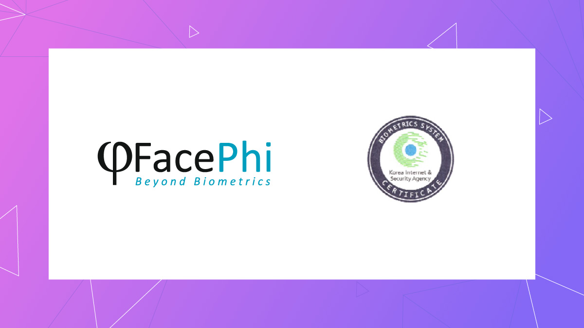 Logo Facephi y Korea biometrics system certificate